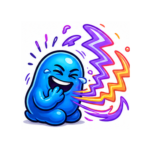 Chaos Giggle Crying Laughing emoji sticker on white background PNG for chat reactions