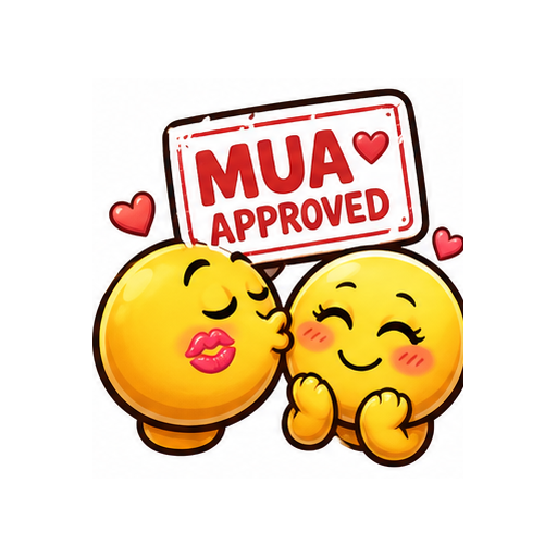 Mua Approved Love emoji sticker on white background PNG for chat reactions