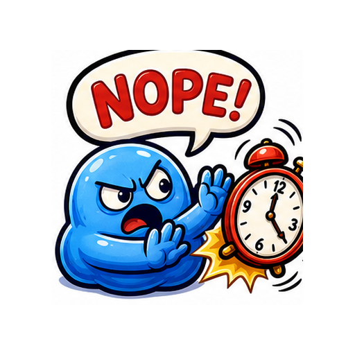 Morning Nope Sleepy emoji sticker on white background PNG for chat reactions