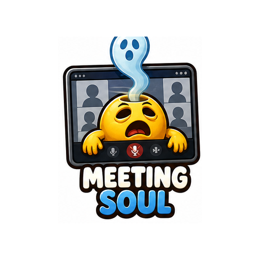 Meeting Soul Work Stress emoji sticker on white background PNG for chat reactions